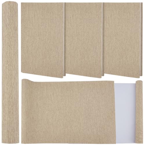 CRASPIRE 51 x 11.8 Inch Book Binding Cloth Book Cover Fabric Polyester Linen Woven Surface Paper Backed Burlywood Bookcover for Books Album Scrapbooking Archival DIY Covering Bookbinding Protector - color: Burly Wood