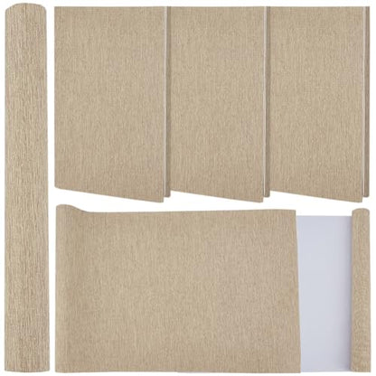 CRASPIRE 51 x 11.8 Inch Book Binding Cloth Book Cover Fabric Polyester Linen Woven Surface Paper Backed Burlywood Bookcover for Books Album Scrapbooking Archival DIY Covering Bookbinding Protector - color: Burly Wood