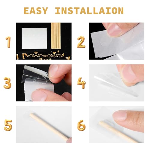 38Pcs Funny Photo Booth Props with Sticks - Selfie Pose Signs for Birthday, Valentine's Day, Men Women Party Decorations - style: Party Birthday-Gold