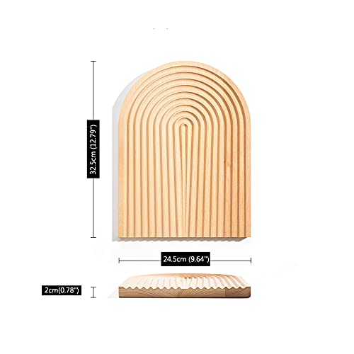Creative Arch Bread Dessert Tray Wavy Wood Carving Board Cheese Fruit Cake Snacks Platters Serving Tray Photo Props Decoration