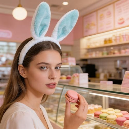 YOWOCAL Bunny Ear Headband Headwear - color: Blue