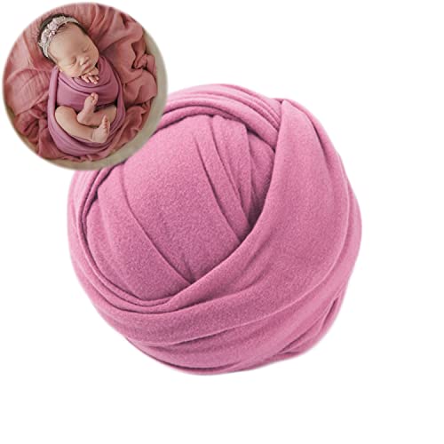 Zeroest Newborn Photography Outfits Props Stretch Wraps for Baby Boys & Girls Photoshoot Posing Blanket (Dusty Pink) - color: Dusty Pink