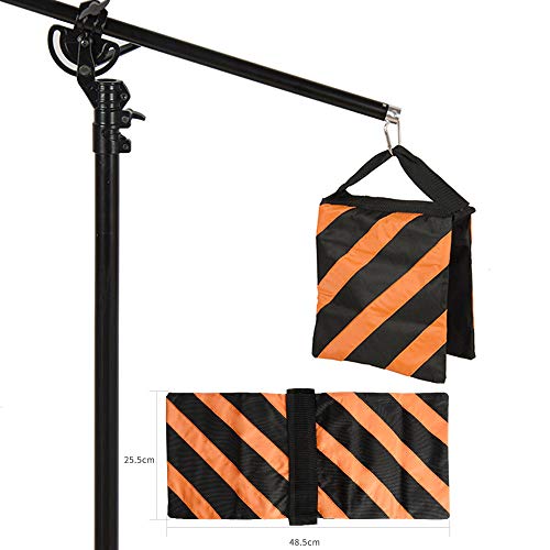 Max 13.2ft/400cm Two Way Adjustable Photo Studio Light Stand with 6.2ft/190cm Boom Arm and Sandbag, Aluminum Alloy Rotable Tripod for Studio Outdoor Photography Portrait Video