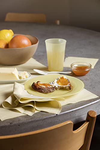 MY DRAP Cotton Luncheon Napkin, Pine Cone, 12 Units per roll - color: Pastel Yellow