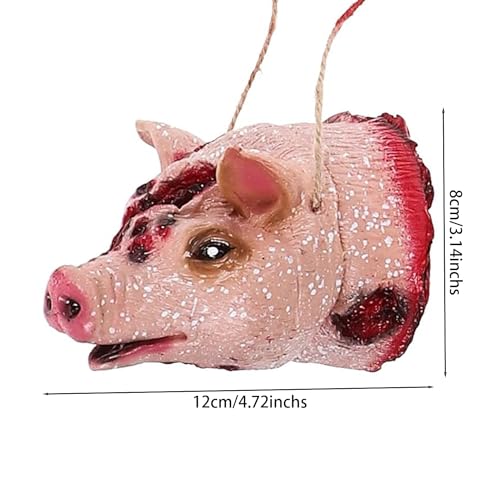 Hosfairy Halloween Pig Head Pendant - Hanging Decoration for Outdoor Indoor Haunted House Party Props