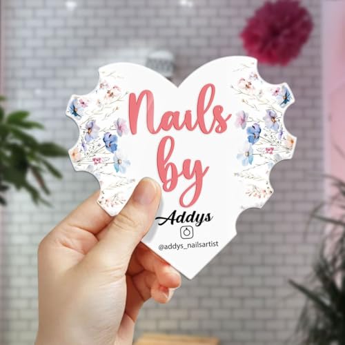 Personalised Manicurist Dics, 4'' Disc for Nail Artist Gifts, Nail Advertising Tool, Nail Plate Photo Prop, Customized Acrylic Photo Prop for Nail Salons and Nail Artist (Style 24) - color: Style 24