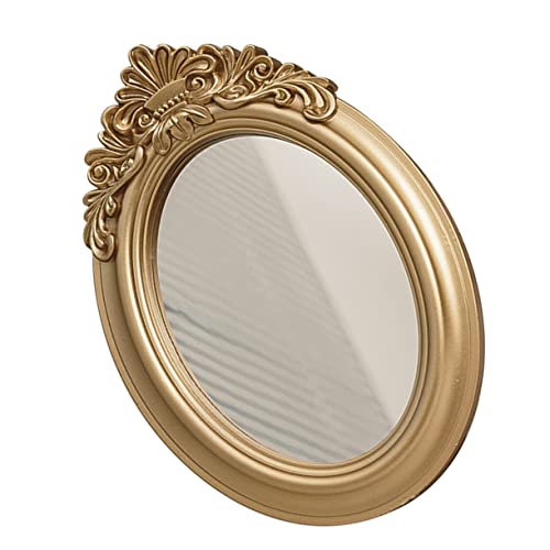 1pc Retro Decorative Mirror Tray Elegant Storage Makeup Home Photo Prop Accent for
