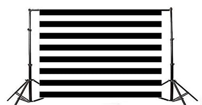 AOFOTO 10x7ft Black and White Striped Pattern Photography Backdrop Streak Texture Background Birthday Party Decoration Photo Studio Props Baby Shower Banner Kid Girl Boy Bride Adult Elder Wallpaper - size: 10x7ft