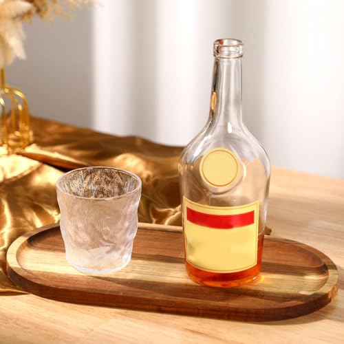 Yaomiao 4 Pcs Acacia Wooden Serving Tray Oval Shaped Rustic Wood Plates Large Decorative Natural Tray Serving Platter for Food Charcuterie Cheese Dish Bread Fruit Kitchen(14 x 7 Inch) - size: 14 x 7 Inch