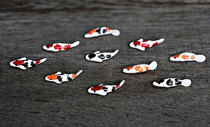 Mini Koi Fish Figurines Garden 10 Mix Colorful Koi Fish Animal Figurine Garden Display Minimal Decoration