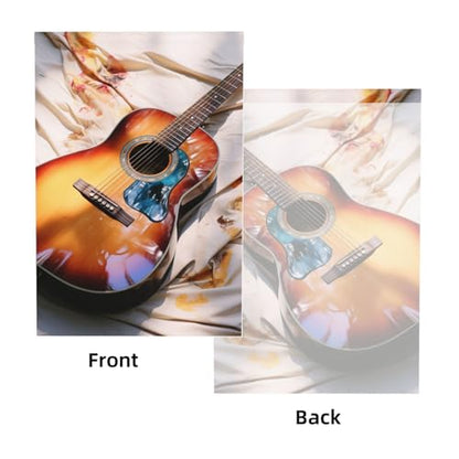 Watercolor Acoustic Guitar Backdrop Background for Photography 5x7ft Photobooth Professional Photo Backdrop Curtains Video Photography Studio Photo Backgrounds Banner Booth Background Screen Parties - color: Watercolor Acoustic Guitar
