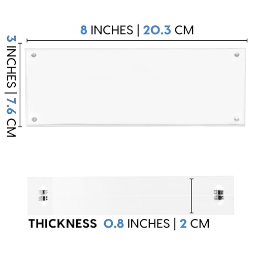 Mammoth DuraClear Magnetic 3x8 Frame - Frameless, Thick Acrylic Design - Ideal for Modern Decor, Graduation Photos, and Keepsakes - Compatible as 3x7 Picture Frame (5 Pack) - size: 3x8 Frame (5 Pack)