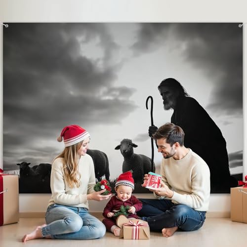 5x7ft Photography Backdrop Shepherd Tending Sheep Sunrise Landscape Photo Backdrop Photography Background for Photoshoot Portrait Video Party Photo Studio Prop Booth - color: Color4