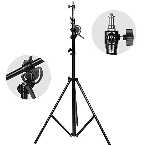 Max 13.2ft/400cm Two Way Adjustable Photo Studio Light Stand with 6.2ft/190cm Boom Arm and Sandbag, Aluminum Alloy Rotable Tripod for Studio Outdoor Photography Portrait Video
