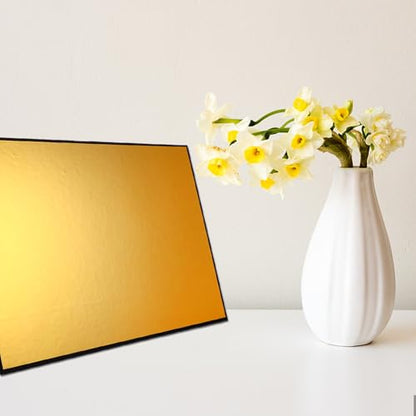 Toddmomy Foldable A3 Photography Reflective Display Board Cardboard Light Reflector for Still Life Jewelry Food Photo Studio Lighting Background Panel Black White Gold