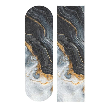 STAYTOP Black Gold Marble Texture Skateboard Grip Tape Sheet 44x10inch,Non Slip Waterproof Sandpaper Scooter Grip Tape Longboard Griptape - size: M：44.1x10.1inch
