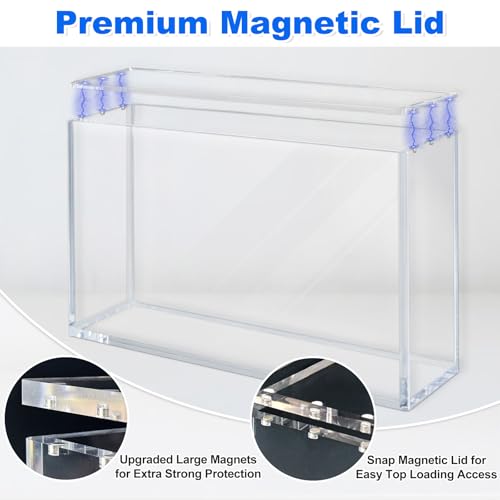 PKMN Charizard UPC Box Acrylic Case,Compatible with Mega Charizard X ex Ultra-Premium Collection UPC and 151 UPC,8+5mm Thick Stackable Acrylic Display Case,UPC Protector Case with Strong Magnetic Lid - size: Mega Charizard X ex UPC case