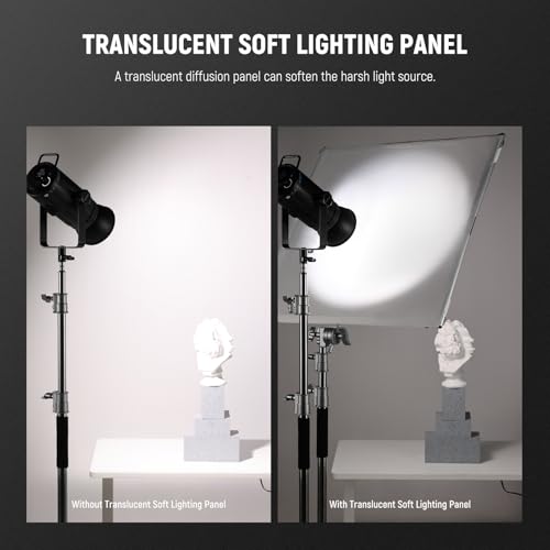 NEEWER Light Diffusion Panel Scrim Kit with Silver/White Reflector Film 35"x35" Foldable Frame with 5/8" Baby Pins Handle for C Stand 3 in 1 Diffuser for Studio Portrait Product Photography, SF9090F - size: 35"x35"