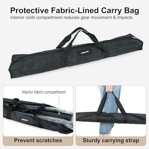 LINCO Lincostore Backdrop Support Stand Kit 10x6.5ft Adjustable Photography Studio Photo Background Support System with Carrying Bag for Green Screen Muslin, 4171 - size: 10ft wide 6.5ft high