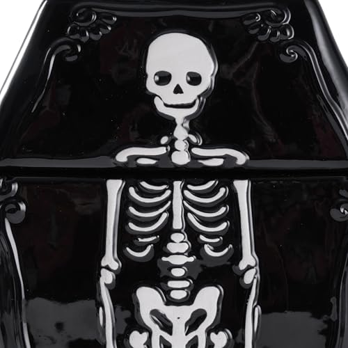 Halloween Ceramic Coffin Cookie Jar