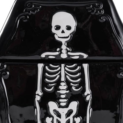 Halloween Ceramic Coffin Cookie Jar