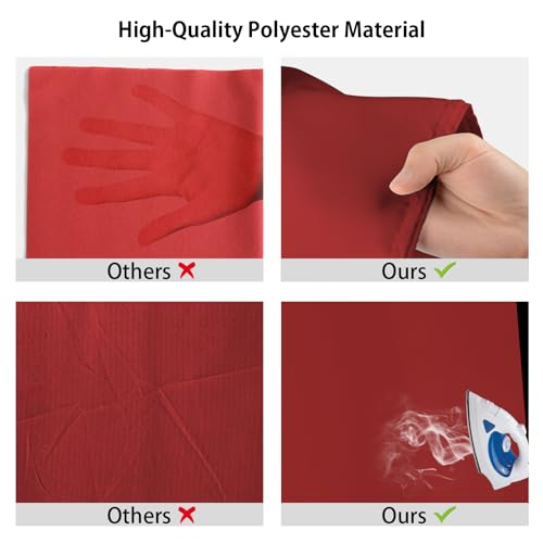 UTEBIT Christmas Background, 6x9ft Classic Red Photo Backgrounds Microfibre Retro Abstract Crimson Photography Backgrounds Portrait Props for Photography - size: 6x9ft