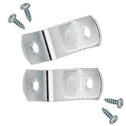 5/8" Depth Flat Offset Mounting Canvas Clips for Picture Framing Pack of 10 Plus #6 X 3/8" Pan-Head Screws Included - color: 10, size: 5/8 Inch