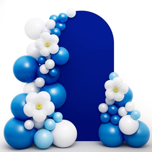 LEBENGURU Upgraded 5FT Wedding Arch Cover, Royal Blue Spandex Fitted Arch Backdrop Cover, Round Top Chiara Stand Covers for Birthday Party Baby Shower Banquet Balloon Décor - color: Royal Blue, size: 5FT
