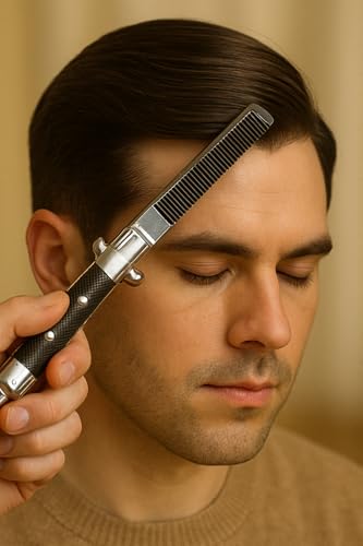 Zugar Land Switch Blade Comb, 9 Inch Display Box, 3 Inch Switchblade Hair Comb (Standard, 2, Count)