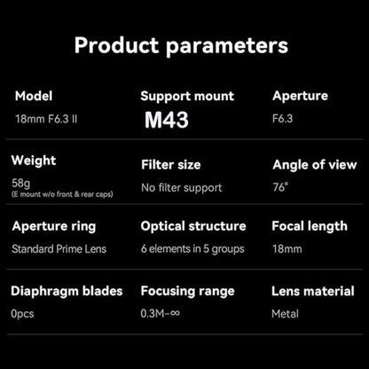 7artisans 18MM F6.3 Mark II UFO Lens for M4/3 Mount, APS-C,Prime Lens,Ultra-Thin Compact Mirrorless Cameras for Panasonic GM/GX/G/GH/GF Series for Olympus EPM/EP/EPL/Pen/EM Series