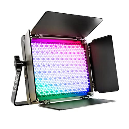 GVM RGB LED Video Light, 800D Studio Light with APP Control Lighting Kit Photography Light 1 Pack with 8 Kinds Scene Lights, 3200-5600K CRI 97 LED Panel Light for YouTube Studio, Video, Portrait - size: 1 pack