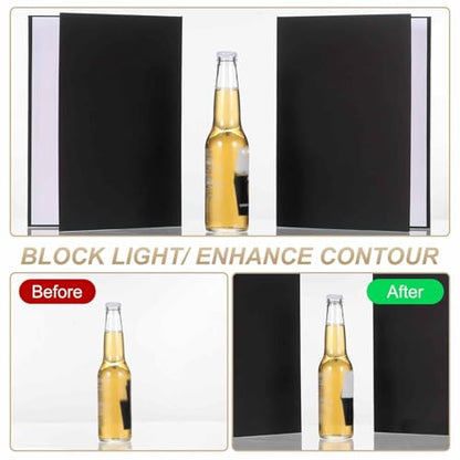 2Pcs 11"x8" Light Reflectors 4 in 1 Photography Reflector Cardboard, Foldable & Stable for Still Life Product Food Photo Shooting, Self-Standing, Silver - color: Silver