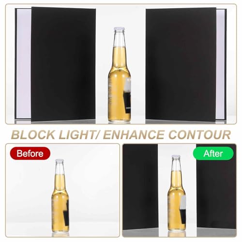 2Pcs 11"x8" Light Reflectors 4 in 1 Photography Reflector Cardboard, Foldable & Stable for Still Life Product Food Photo Shooting, Self-Standing, Gold - color: Gold