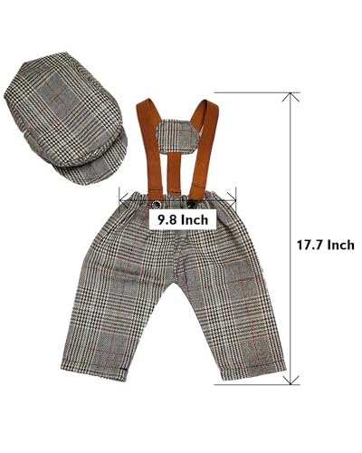 Infant Newborn Photo Outfits Props Baby Photography Crochet Romper Hat Set Monthly Boy Girl Photo Shoot Knitted Berets - color: 5 Gray