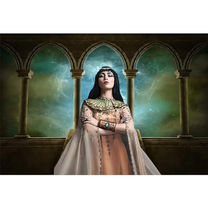 5x4ft Wedding 3D Render Backdrops Fantasy Starry Sky from Ancient Arches Background燤ediaeval Gallery Temple Castle Marble Stone Column Staircase Photo Props - size: 5x4ft