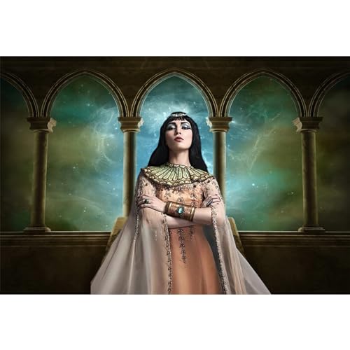 15x10ft Wedding 3D Render Backdrops Fantasy Starry Sky from Ancient Arches Background Mediaeval Gallery Temple Castle Marble Stone Column Staircase Photo Props - size: 15x10ft