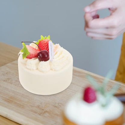 Abaodam Fake Cupcake Fake Birthday Cake Artificial Cake Fake Cake Fake Food Model Fake Desserts for Photography Props Display - color: White