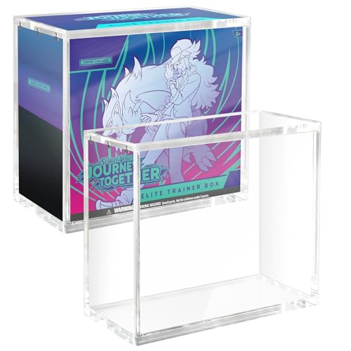 Elite Trainer Box Acrylic Case,8mm(0.31in) Ultra Thick Stackable Acrylic Display Case,ETB Protector with 6x3mm Strong Magnets,Compatible with Elite Trainer Box,Boxes for Display - size: Elite Trainer Box Case