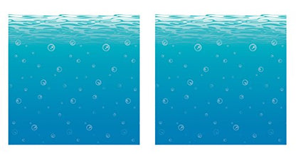Beistle Undersea Wall Backdrops, 4' x 30', 2 Pack Photo Backdrop, Easy to Adhere Wall Covering, Tropical Party Supplies & Under The Sea Decor - style: Undersea - 2 Piece