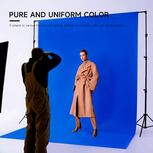 YSKE-Professional Blue Photography Backdrop10X7ft - Machine Washable Seamless Background for Studio & Video - color: Blue, size: 10X7
