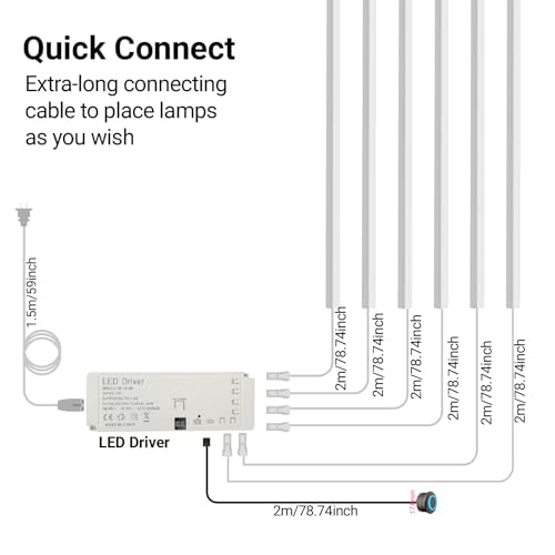 HAMRVL LED Recessed Lighting Wall Panel Lights, 6PCS 4000k Natural White Adhesive Slat Wall Lights with Touch Switch, Wall LED Light for Bedroom, Living Room, Studio, Kitchen Cabinets, Acoustic Walls - color: Silver - Natural White 4000k, size: 42in+26in+