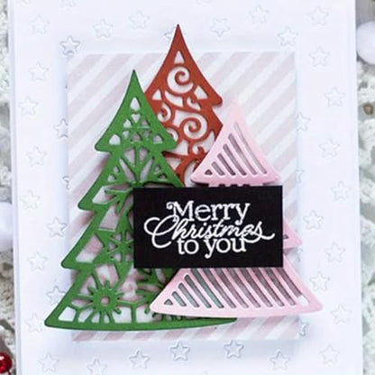 Lapoo Festivals Metal Cutting Die for Scrapbooking - Christmas Cut Stencils for DIY Scrapbook Photo Album Decorative Paper Card, Card Making Supplies, Embossing (A Christmas Tree Set 5.5 x 3.5 in) - style: A Christmas Tree Set 5.5 x 3.5 in