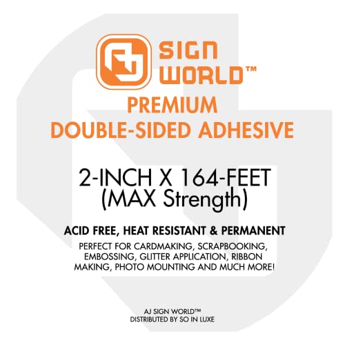 Best 2" MAX Strength Thin Permanent Double-Sided Tape for Arts, Crafts, Photography, Scrapbooking, Tear-by-Hand, Paper Backing (2-Inch by 164-Feet/55 Yards)… - size: 2-Inch MAX Strength Thin