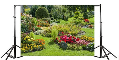 Yeele 15x10ft Spring Garden Backdrop for Photography Park Natural Scenic Flower Meadow Grassland Background Girl Kid Adult Photo Booth Shoot Vinyl Studio Props