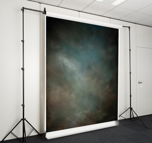 5x7ft Aqua Backdrops Portrait Backdrops for Photography Mottled Photo Background - color: LM-06107, size: 5x7ft