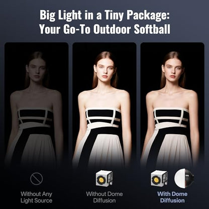 ZHIYUN Mini Dome Diffusion Softbox ZY Mount [Official] Quick Folding Quick Set Up with Diffusers/Honeycomb Grid Compatible with X100 X60 Series CX100 G60 CX50 Soft Light Video Recording Portraits - style: Mini Lantern Softbox