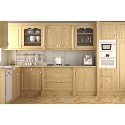 Wooden Kitchen Interior Scene Backdrop Modern Kitchen Home Decoration Background for Photography Kitchen Kitchenware Backdrop for Woman Party Photo Booth Shoot Commercial Studio Props 6x4ft - color: Bright Brown, size: 6x4ft