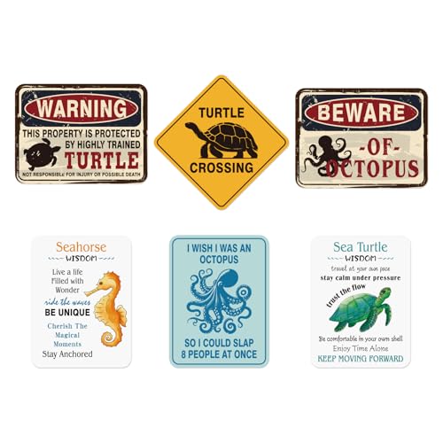 WERNNSAI Ocean Animal Party Decorations - 6 PCS Ocean Party Zone Signs Posters for Kids Under the Sea Theme Birthday Party Supplies Kids Sea Animal Wall Art Decor for Home Garden Decorations - style: Ocean