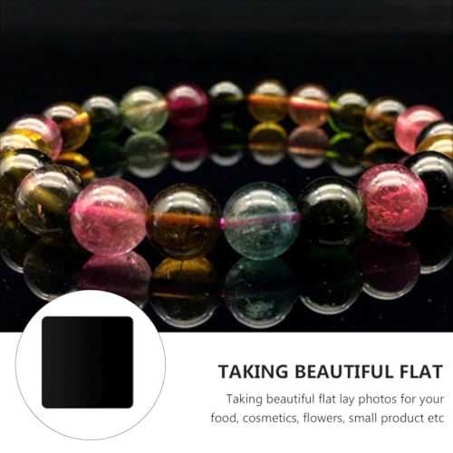 Artibetter 4pcs Black Acrylic Mirror Reflection Board Photography Props 10x10cm Photo Backdrops for Studio Photo Supply and Reflective Background Ornaments