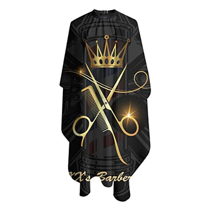 Custom Barber Cape, Personalized Haircut Salon Cape for Men - color: Salon Barber-27